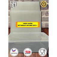YOKOKO RECTANGULAR CONTAINER 25PCS+- / MICROWAVE FOOD CONTAINER WITH LID / DISPOSABLE FOOS CONTAINER