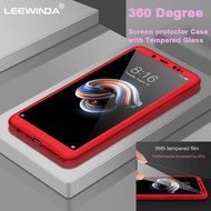 LEEWINDA For OPPO F9 F7 F5 A73 F3 F11Pro Phone case, 360 Degree Screen protector Cases with Tempered Glass Front Full Cover