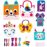 8 Pcs Kids Sewing Kit DIY First Felt Sewing Kit Educational Beginner Sewing Kit for Kids Creative Fe