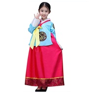 ชุดเดรสชุดฮันบกเกาหลีสำหรับเด็กผู้หญิงแบบดั้งเดิม