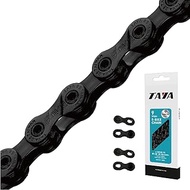 TAYA e-NOVE-91 9 Speed Bike Chain, 136 Links, Titanium Black, Durable and Smooth Shifting, for E-Bik