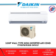 DAIKIN 3HP WALL TYPE NON INVERTER AIR COND SMART WIFI WITH GIN ION FTV85PB/RC85B-3WM/LF - DAIKIN WARRANTY MALAYSIA