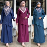 KATUN Latest Alora Malay Kurung Dress with full embroidery, Premium Toyobo cotton material, CAN BE U