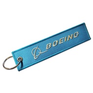 I Love Flying|Boeing Boeing Logo If No Boeing Will No Road Forward Embroidered Cotton Keychain