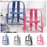 AXIOM Transparent Backpack, Waterproof Zipper Clear Backpack, Open Pocket School Bag Knapsack Soft H