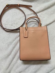 coach mini cashin 托特手袋  琴譜包 小廢包 手機包鮭魚粉