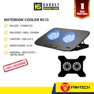 Fantech NoteBook Cooler NC11, NC12, NC13 Two Fan Suitable For 9-15.6 Inch Laptop