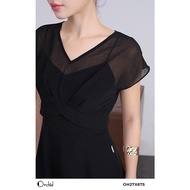 Set đầm 2 dây dáng dài kèm áo voan ngoài thanh lịch Orchid - OH27X675