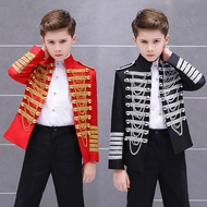 [Quick Shipping] Boys European Style Fringed Military Dress Stage Performance Dress Palace Dress Pri