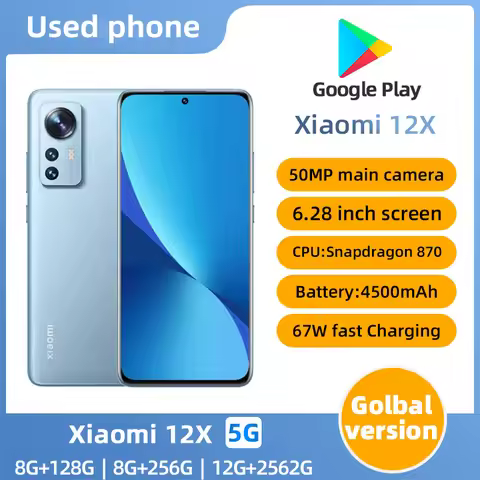 Xiaomi 12x Android 5G Unlocked 6.28 inch 12GB RAM 256GB ROM All Colours in Good Condition Original u