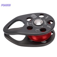 MAYSHOW Single Pulley, Aluminum Roller Bearing Bearing Pulley,  Teardrop Shape Gray and Red High Loa