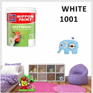 WHITE 1001 ( 18L ) Nippon Paint Interior Vinilex Easywash Lustrous / EASY WASH / EASY CLEAN