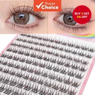 False Eyelashes 120 Natural-Looking Individual Lashes In A Cluster, Fishtail Design Lash Cluster Eye