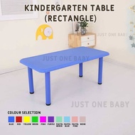 Kindergarten Rectangular Kid Study Table with Adjustable Table Height - 1 Meja sahaja Kerusi Tidak T