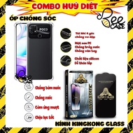 COMBO case + genuine Poco C40, C31 premium tempered glass