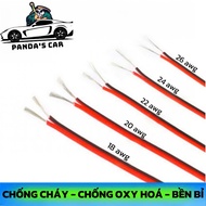 20m Dây Điện Đôi đỏ đen CHỐNG CHÁY (Đồng mạ Thiếc - Chống oxy hóa) 18/20/22/24/26Awg