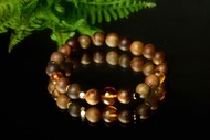【神山晶礦】綠檀木金珀手串/綠檀木/金珀