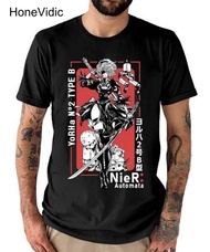HONEVIDIC 2B Nier Yorha Número 2 Model B Anime T-Shirt Men's Sports Tshirts