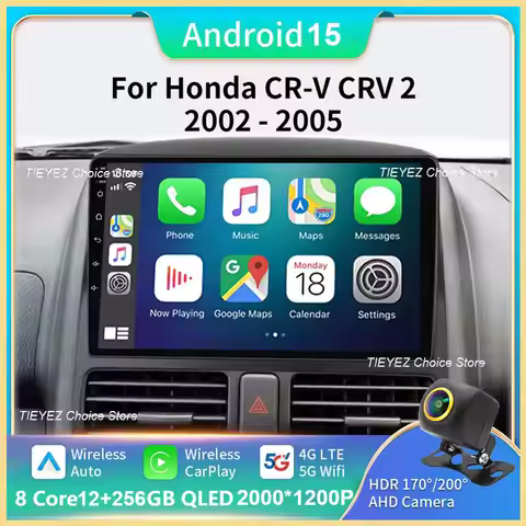 Android 15 For Honda CR-V CRV 2 2001-2006 Car Radio Multimedia Navigation 4G GPS Wireless Bluetooth 