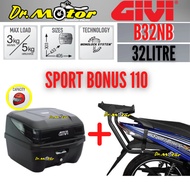 SYM SPORT BONUS SR SPORTBONUS GIVI HRV HEAVY DUTY MONORACK MONO RACK J REAR BOX TAPAK KOTAK CASE RAK B32N E250N B33NM