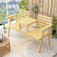 Outdoor Outdoor Bench Solid Wood Leisure Park Leisure Chair Chair Courtyard Balcony Double Stool Out