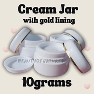 Cream Jar with Gold Lining 10 grams (5 pcs)