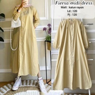 ~[Dijual] Midi Dress Gamis Midi Dress Muslim Baju Dress Wanita Fiersa