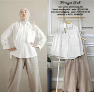 MemothBoutique Freya Set Pakaian Set Wanita Pakaian Santai Set Polos