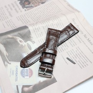 สายนาฬิกา หนังจระเข้แท้ Genuine leather crocodile ไซร์ 24 MM.งานแฮนด์เมด  รับประกันสินค้า ไม่แท้ยินด