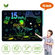 Eversalute 15 inch LCD Writing Tablet Colorful High light Screen Graphics Drawing Tablet Electronics Drawing  Board Doodle board For Children Home Toy Festival Gifts for kids