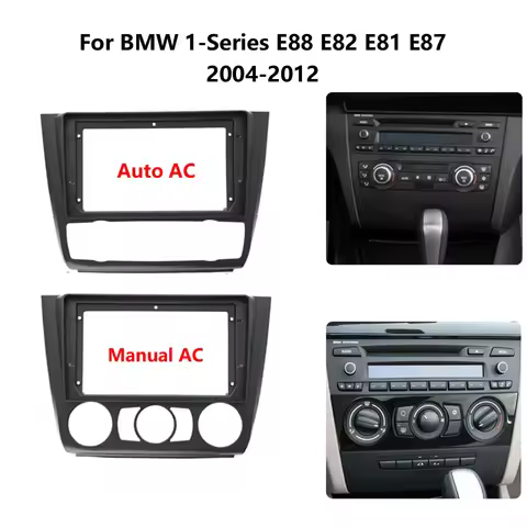 For BMW 1 Series E88 E82 E81 E87 2008-2012 9Inch 2Din Car Stereo Radio Fascia Frame Refitting Dash M