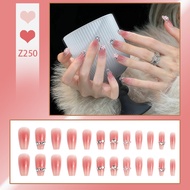 Thai Shop DD250 Fake Nails Modern Style Easy To Use 24 Pieces