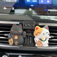 (SPTakashiF) Car Air Freshener Diffuser Clip Lucky Cat Fragrance Diffuser Resin Art  Clip Car Air Outlet Interior Accessories