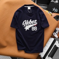 HEBOZ Star 88 3M men's t-shirt, men's round neck t-shirt with high quality embroidered logo - 000031
