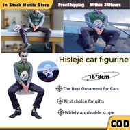 16cm Joker Heath Ledger Action Figure Sitting Green Suit Handheld Joker Mask Doll