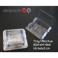 SSY-Tray Mika Plastic Cake BSM KM-B6A size 6x6x3cm contents 100pc