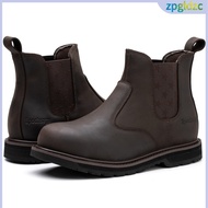 Safety boots Big Size40-48 Chelsea work boots Steel toe shoes genuine leather Waterproof safety shoes