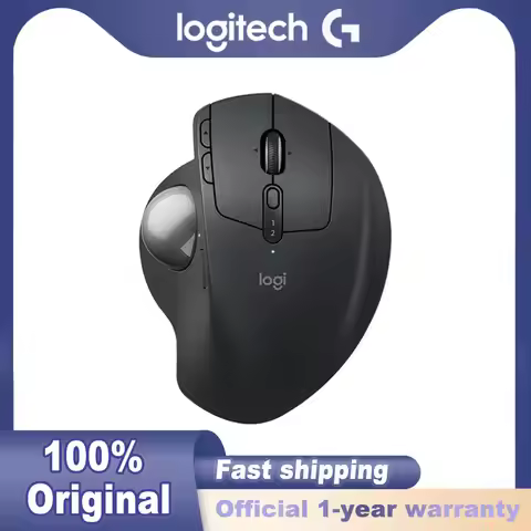 Logitech MX ERGO S Wireless Trackball Mouse Adjustable Ergonomic Design Rechargeable Bluetooth Mouse