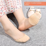 【New style recommended】Toe Half Socks Low-Cut Cotton Non-Slip Invisible Women's Low-Cut Liners Socks Thin High Heel Shoe