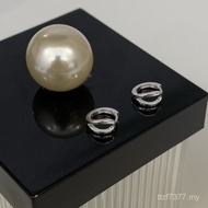 Korean Korean Earrings Double-Layer Earrings Retro Temperament Cool Style Same Style Female Simple M