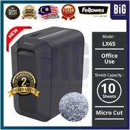 【 NEW | READY STOCK】FELLOWES LX65 HEAVY DUTY SHREDDER MICRO CUT 10 SHEETS | PAPER SHREDDER | SHREDDER MACHINE