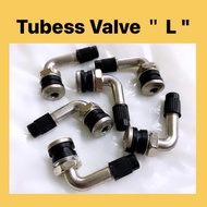 [ 1 Pcs ] TUBELESS HEAD - L SHAPE (REAR) // TUBELESS VALVE L SHAPE KEPALA TUBE TAYAR TAYA TYRE V100 TUBELESS KEPALA TIUB