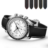 2023 New☆☆ For Omega Speedmaster Seamaster Nylon Watch Strap IWC Heuer Longines Rolex Folding Buckle Canvas Bracelet