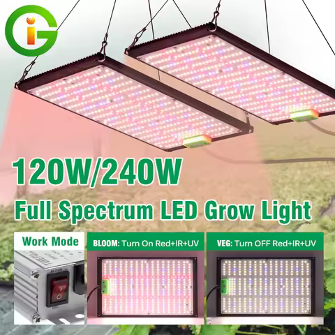 Led Grow Light 120W 240W Full Spectrum Dimmable Phytolamp LM301H Chips for plants in grow tent green