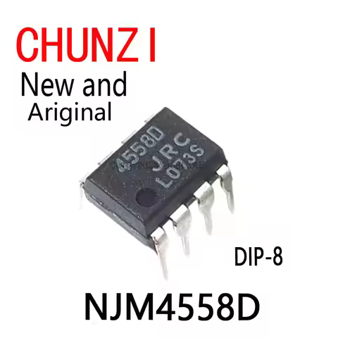 20pcs New and Original NJM4558 JRC4558D JRC4558 Dual Operational Amplifier IC DIP-8 NJM4558D