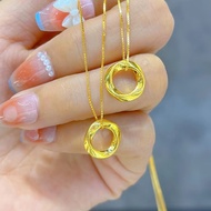 916 gold Mobius Ring Pendant /charm gold 916