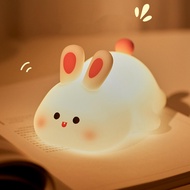 YL Rabbit Night Light for Kids,Cute Silicone Baby lamp, Dimmable Light up Bunny, Nursery Night lamp,