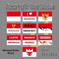 Flag Cheek Sticker Indonesian Flag Cheek Sticker