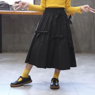 Casual Girl Skirt Long Lolita Skirts Teenager Plus Size Cute Bow Elegant Princess Outfit Kids Clothe