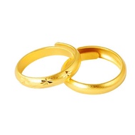 Imitation 999 Gold Meteorite Gold Gold Meteor Shower Frosted Gypsophila Ring Wedding Men Women Ring 